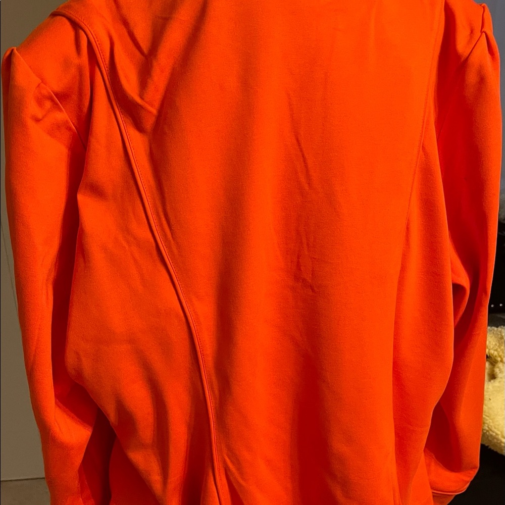 Women’s Orange Open-Front Blazer Jacket - Picture 4 of 5